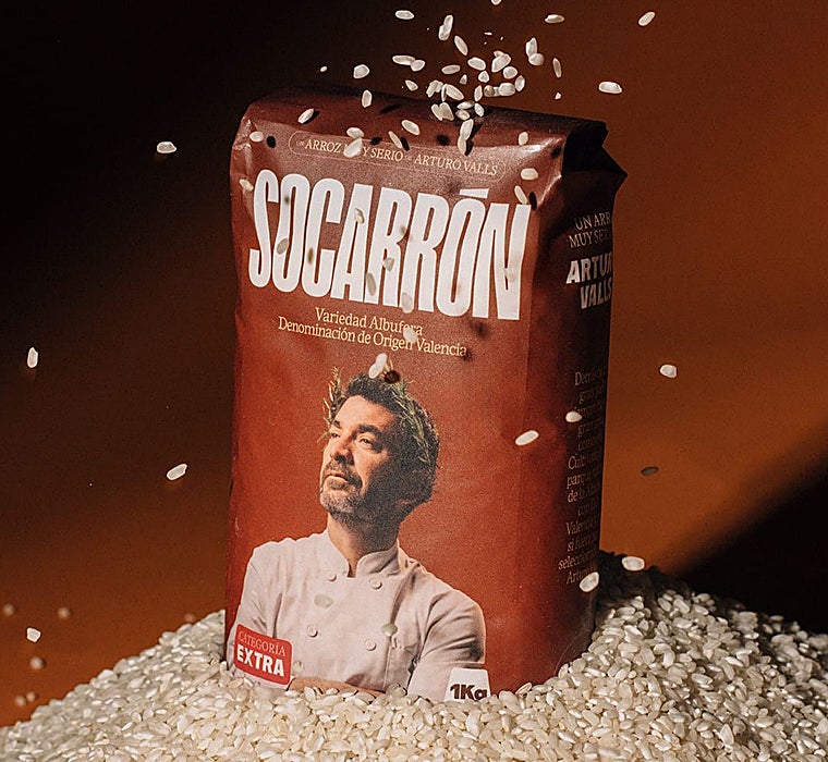 Imagen de 'Socarrón', la marca de arroz de Arturo Valls