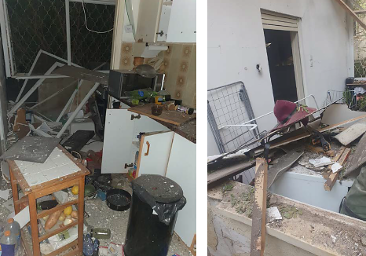 Estado en el que quedaron las dos viviendas del personal español en Tel Aviv