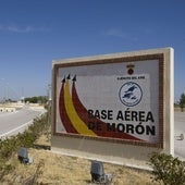 Entrada a la base aérea de Morón de la Frontera (Sevilla)
