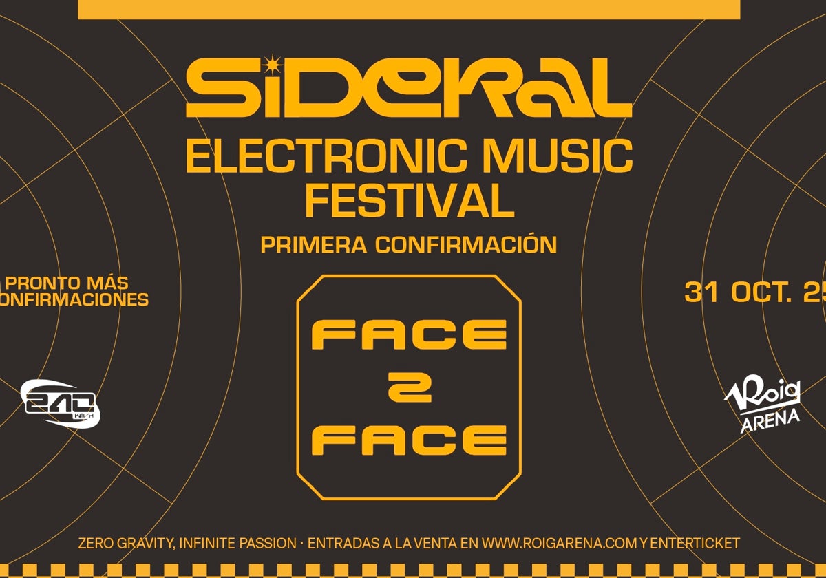 Cartel del festival de música electrónica Sideral