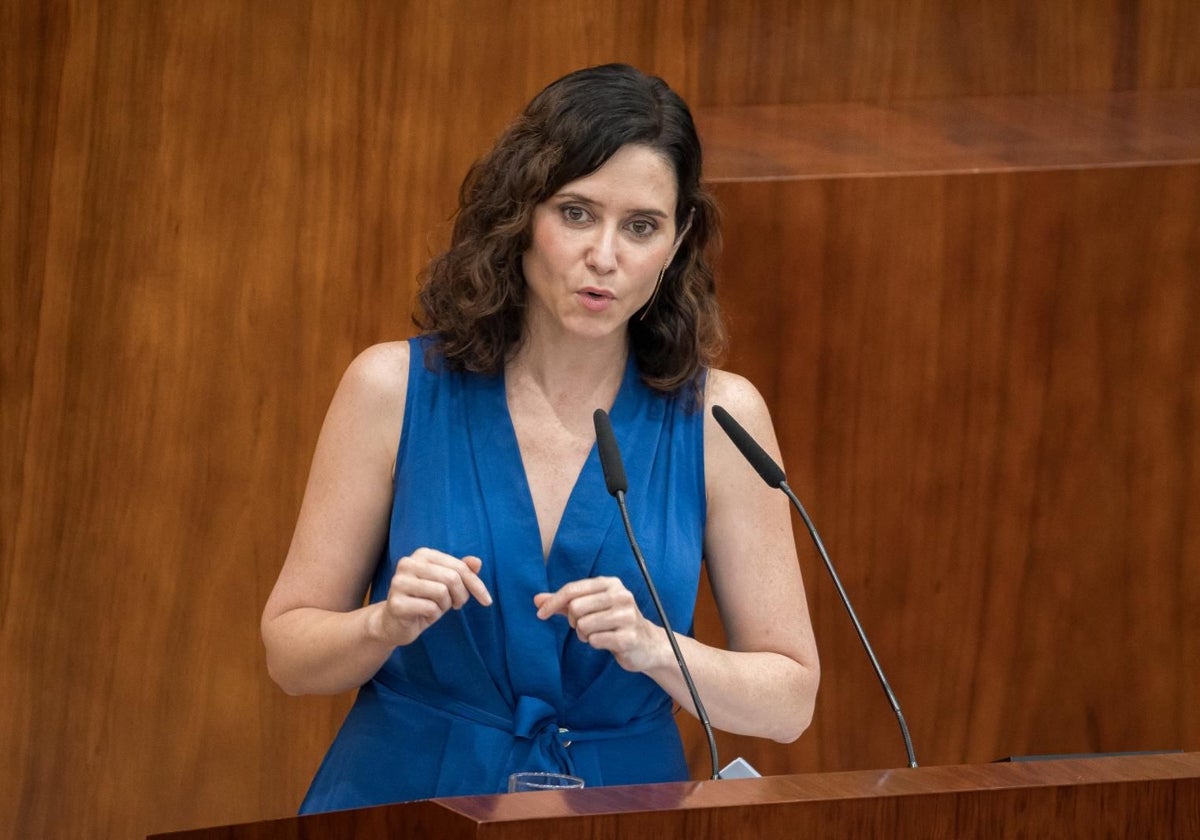 La presidenta regional madrileña, Isabel Díaz Ayuso