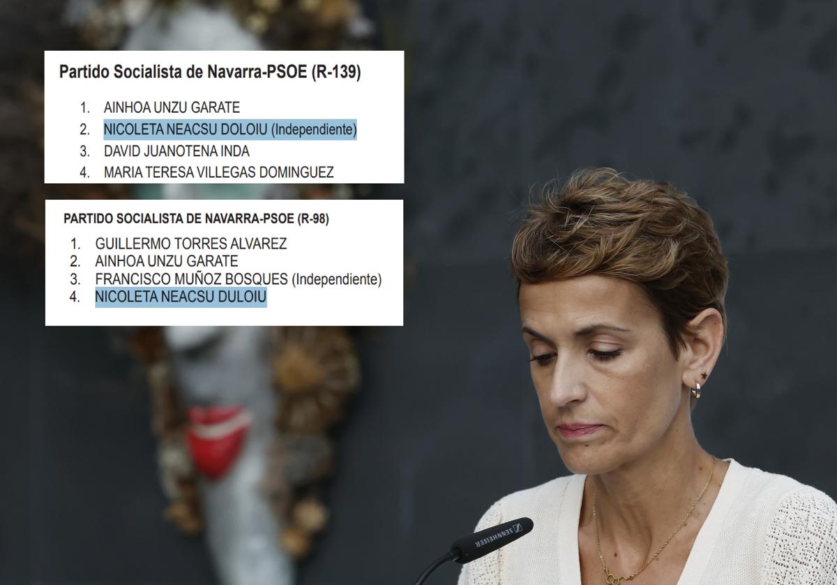 Chivite en la rueda de prensa tras las dimisión de Alzórriz