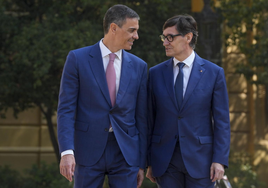 Pedro Sánchez y Salvador Illa, en Barcelona a primeros de mes, antes de la reunión de la Conferencia de Presidentes