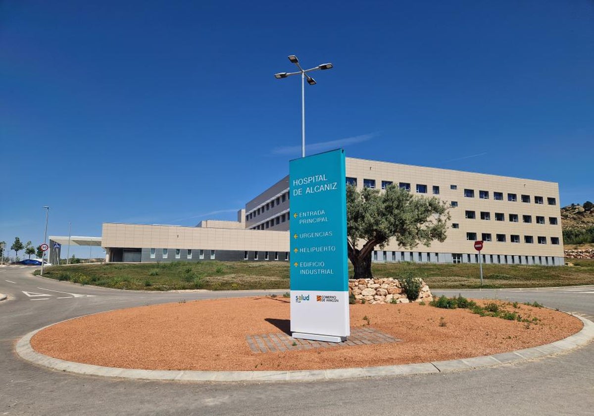 Zona exterior del nuevo hospital de Alcañiz