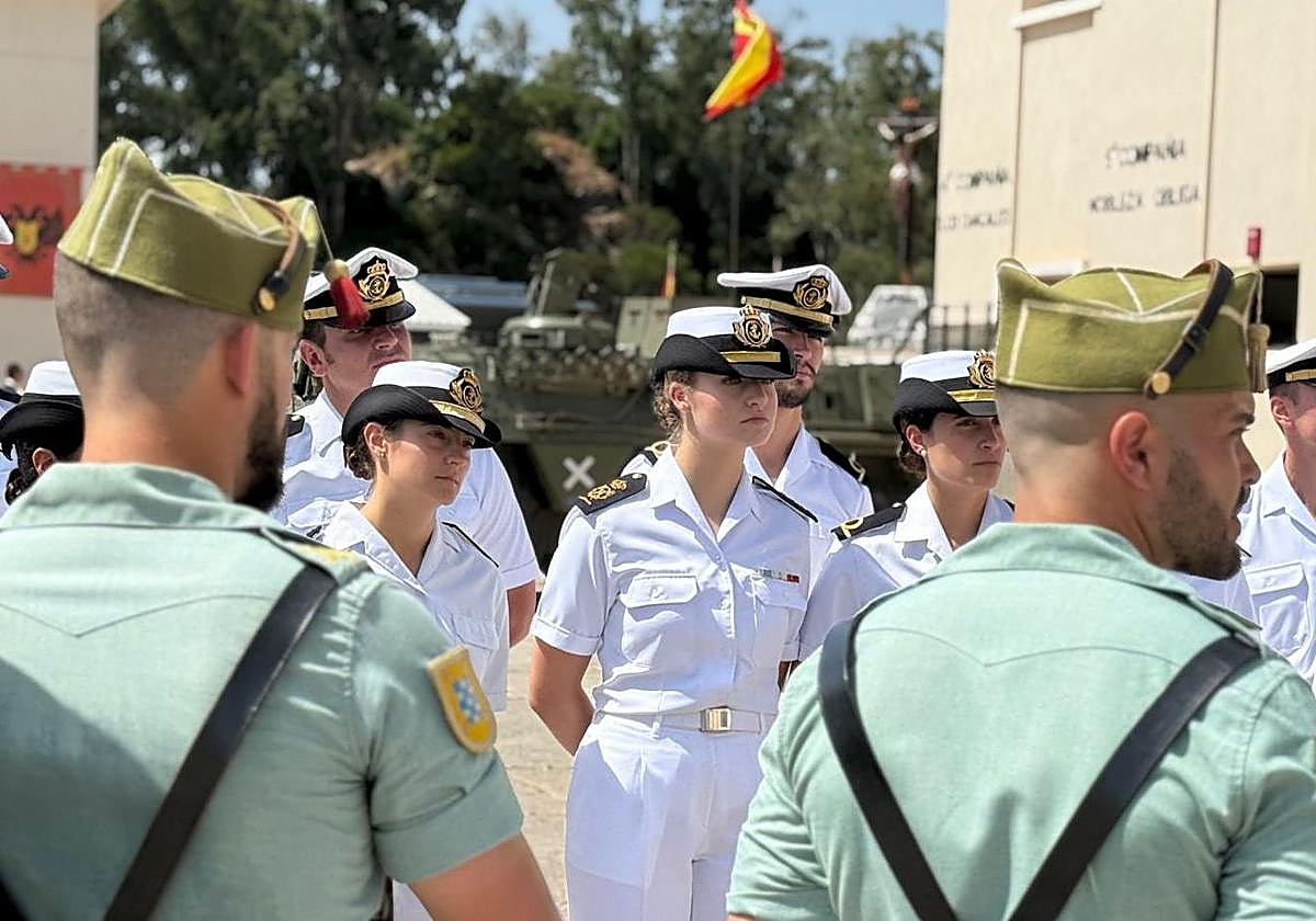 La Princesa Leonor, durante castrense celebrado en el cuartel de la Legión en Ceuta