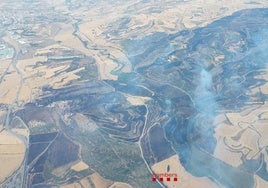 Los Bomberos dan por controlado el incendio en Granyena de Segarra (Lérida) que ha afectado a más de 470 hectáreas