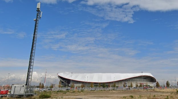 Imagen antes - Los alrededores del Metropolitano, ya sin la antena que allí se erigía hace meses