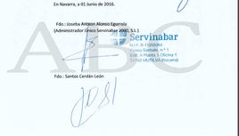 El juez ya tiene el contrato de la compra de participaciones de Servinabar firmado por Santos Cerdán