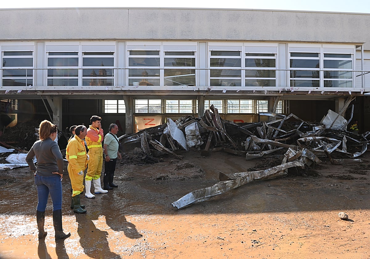 El pabellón y el centro de salud de Azuara (provincia de Zaragoza) quedaron completamente devastados