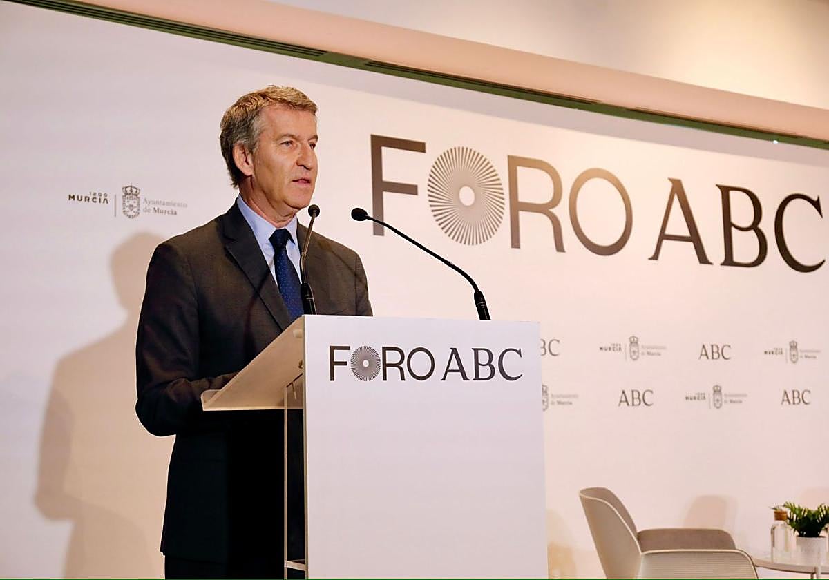 Alberto Núñez Feijóo, durante su intervención en el Foro ABC