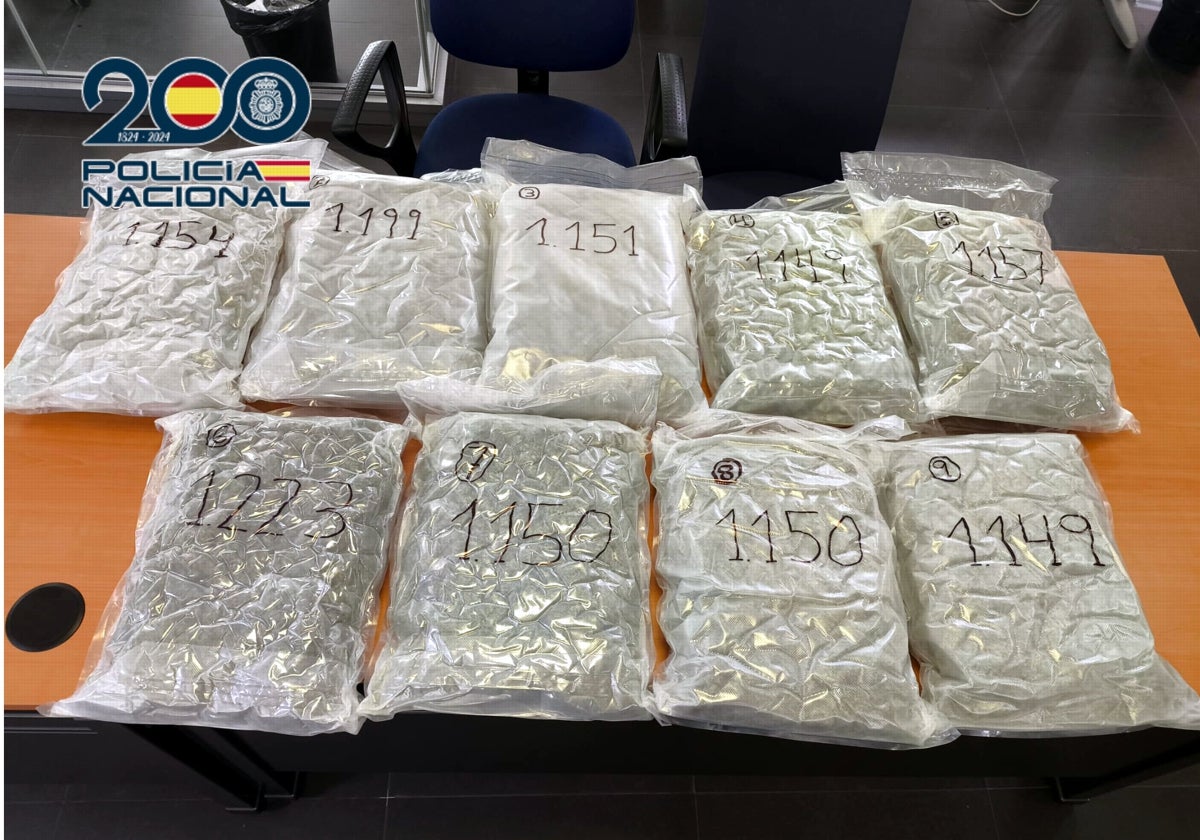Droga intervenida al traficante a gran escala en Valencia