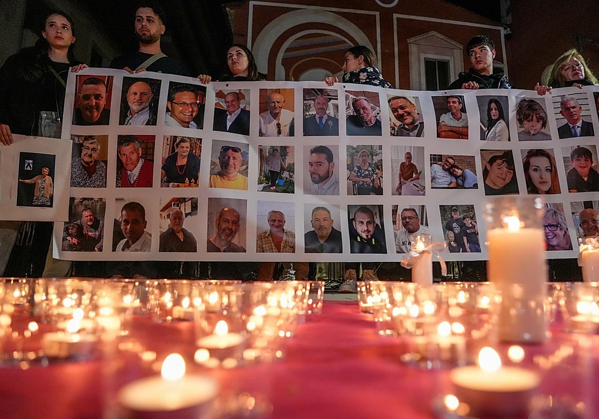Imagen de archivo de un homenaje a las víctimas de la dana del 29 de octubre en Valencia
