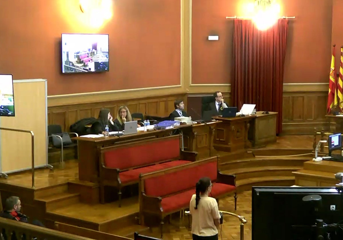 Montserrat N., durante su declaración este jueves, por el asesinato de Aleix, en abril de 2023