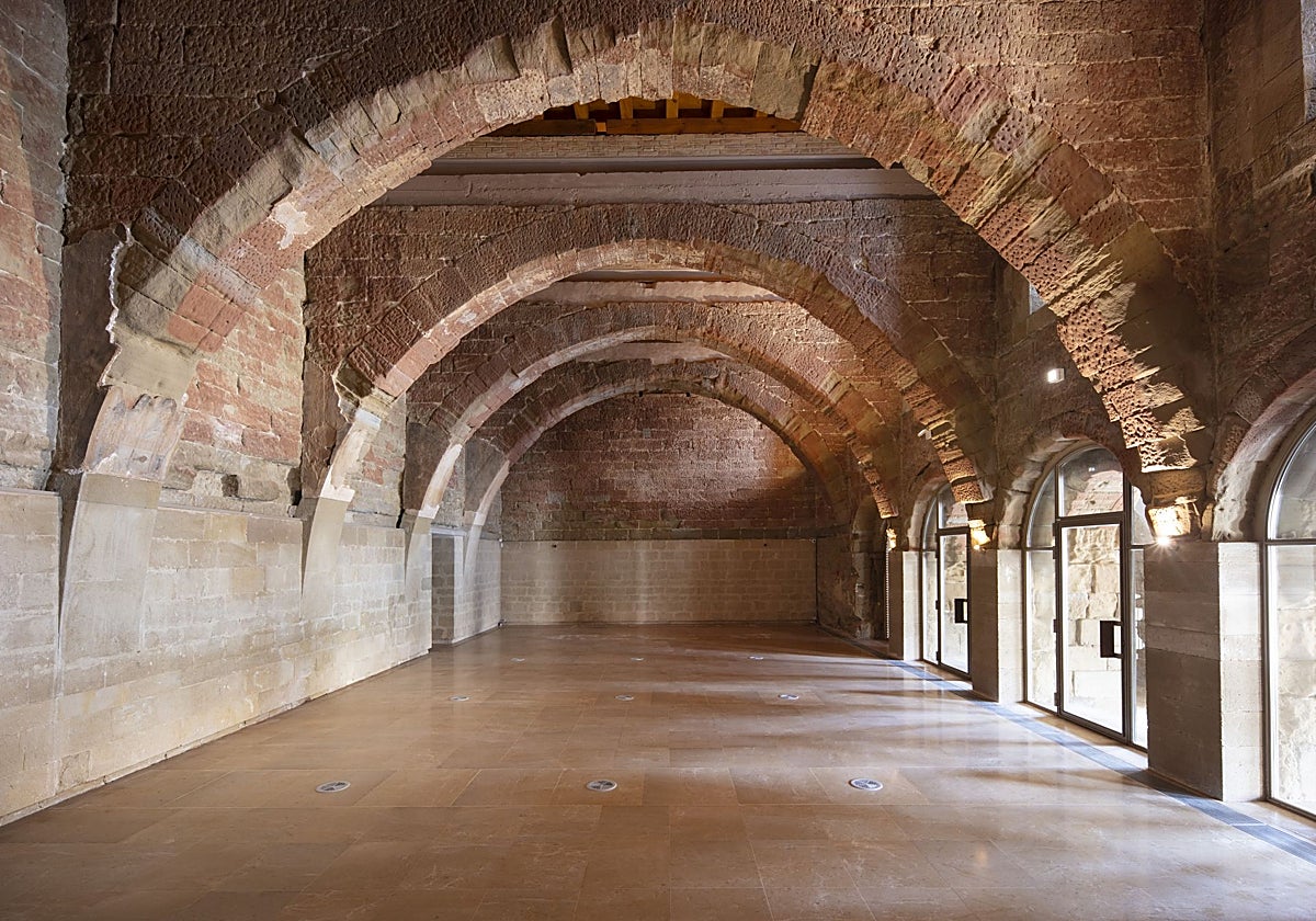 Estado actual de la sala capitular del Real Monasterio de Santa María de Sijena, en Villanueva de Sijena, provincia de Huesca
