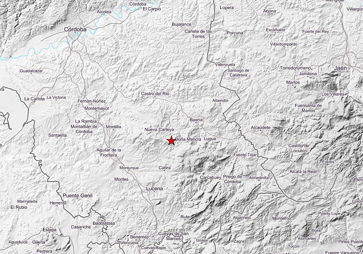 Imangen del epicentro del terremoto de Nueva Carteya