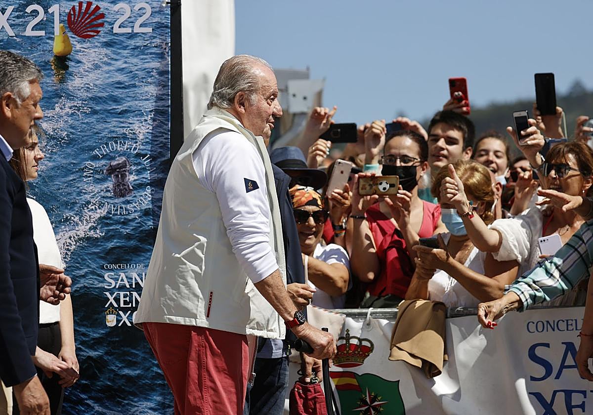 Don Juan Carlos, en Sangenjo durante el verano de 2022