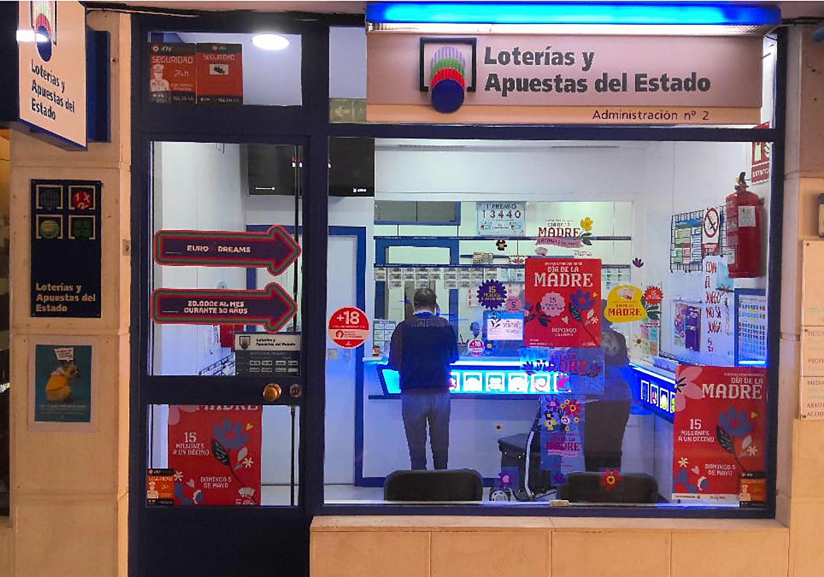 La administración de lotería de Cabra que ha dado el primer premio de la BonoLoto