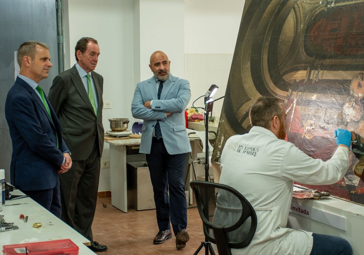 Alfonsín y Martín visitan el Centro de Conservación y Restauración Las Edades del Hombre