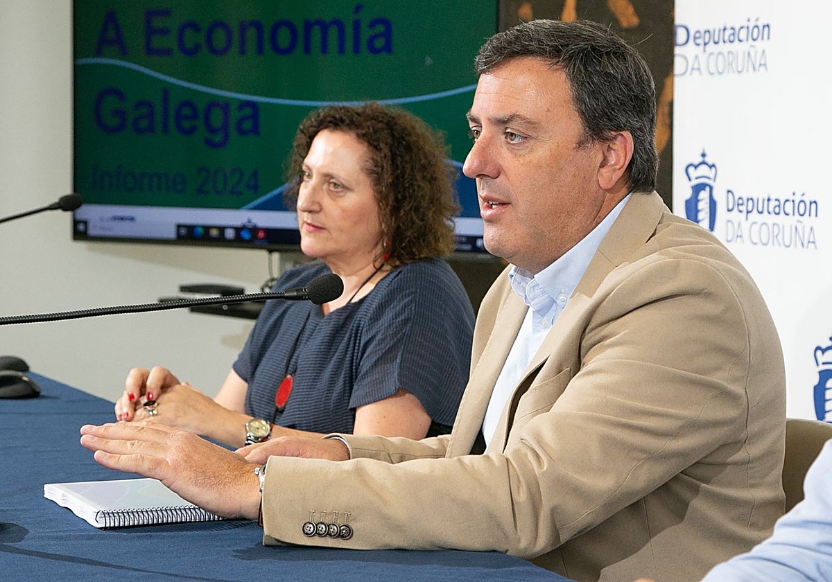 El presidente de la Diputación de La Coruña, Valentín González Formoso, durante la presentación del estudio