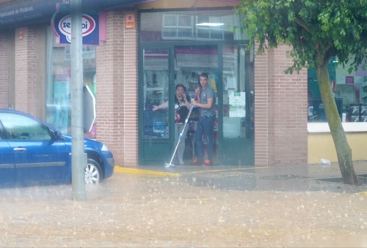 Medina de Rioseco, bajo una fuerte granizada