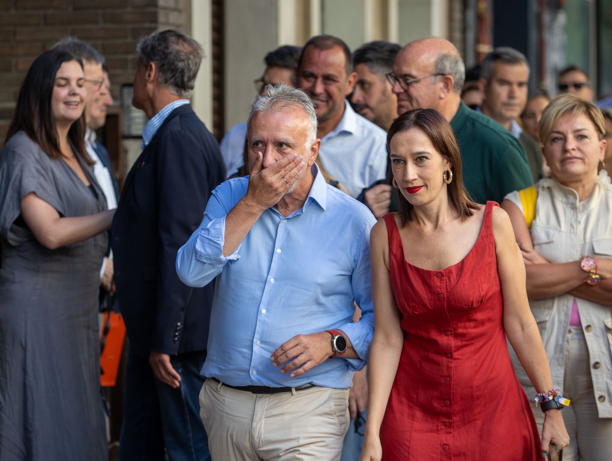 Ángel Víctor Torres a su llegada al comité federal del PSOE