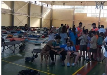 Una fuerte tormenta obliga a evacuar a los 80 niños y sus monitores de un campamento en Guadalajara
