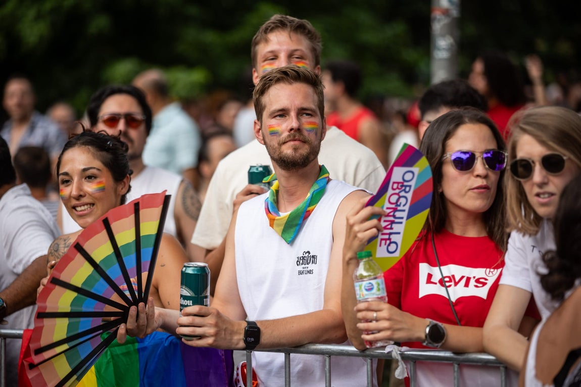 Unos participantes de la manifestación del Orgullo 2025
