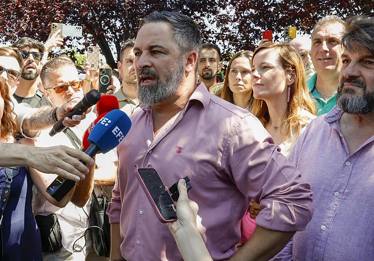 Abascal, durante su declaración a los medios en Alcalá de Henares (Madrid)