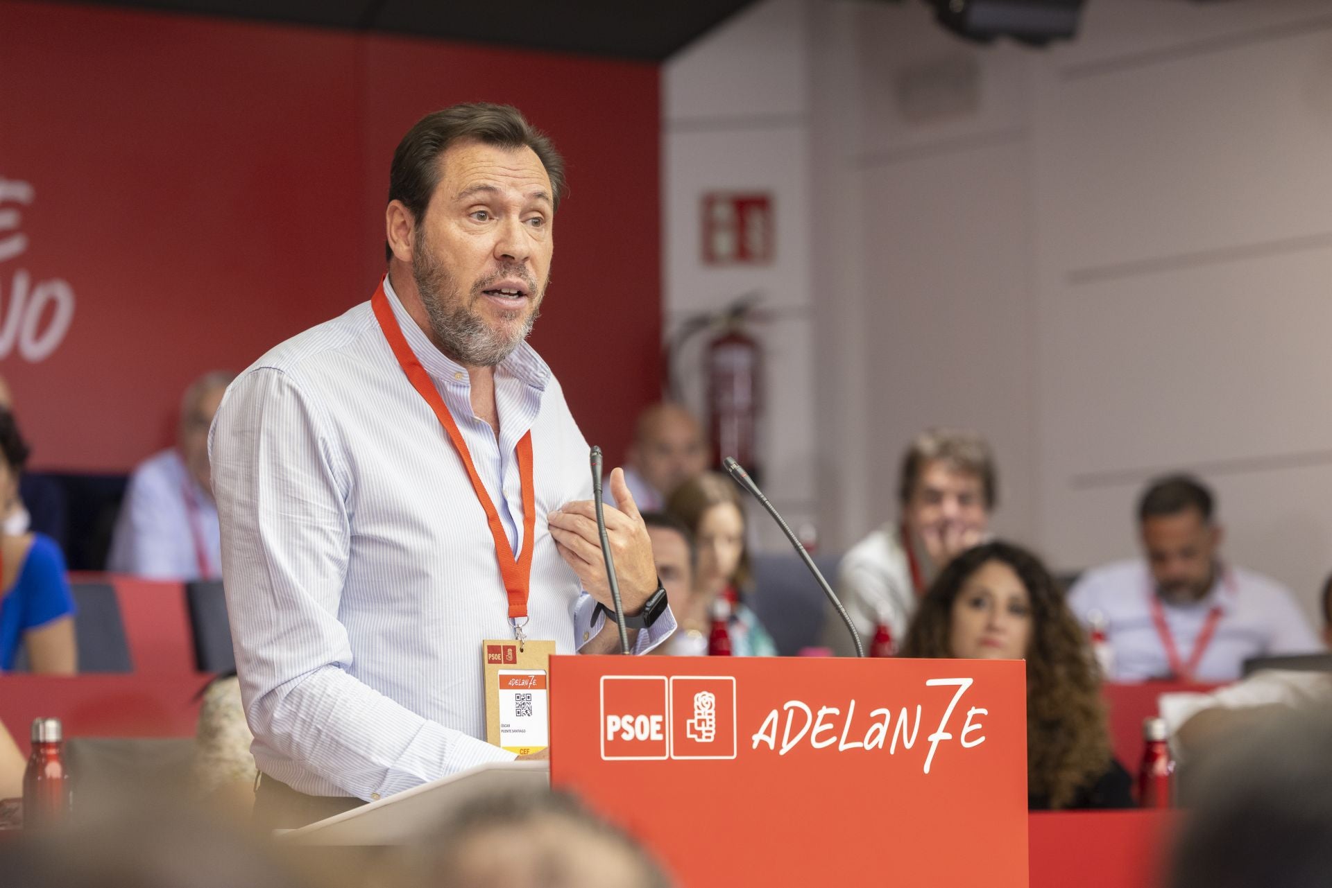 Óscar Puente interviene en el Comité Federal del PSOE del pasado sábado