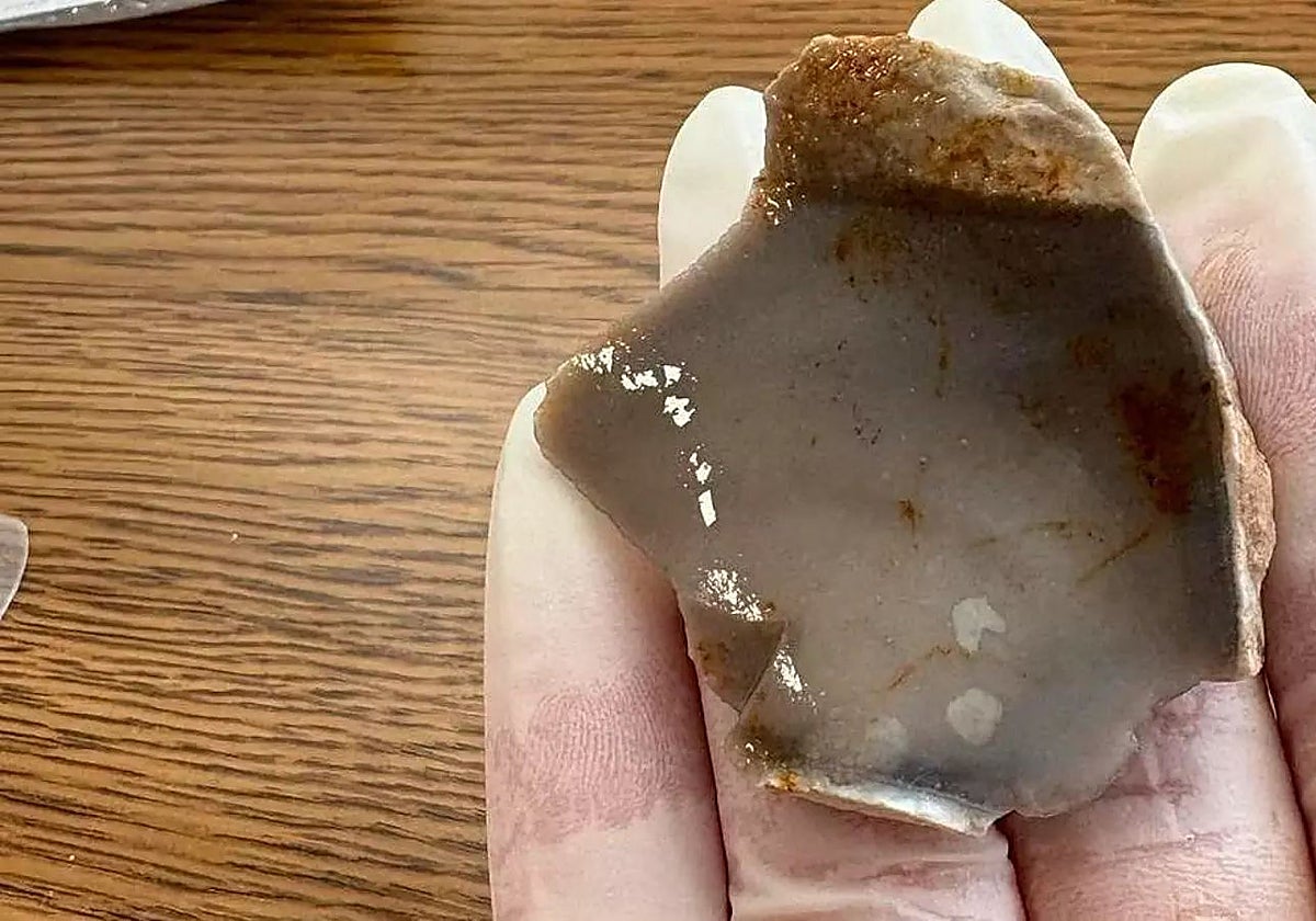 Lasca encontrada en uno de los yacimientos de Orce