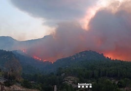 Illa solicita la intervención de la UME tras el empeoramiento del incendio de Paüls (Tarragona)