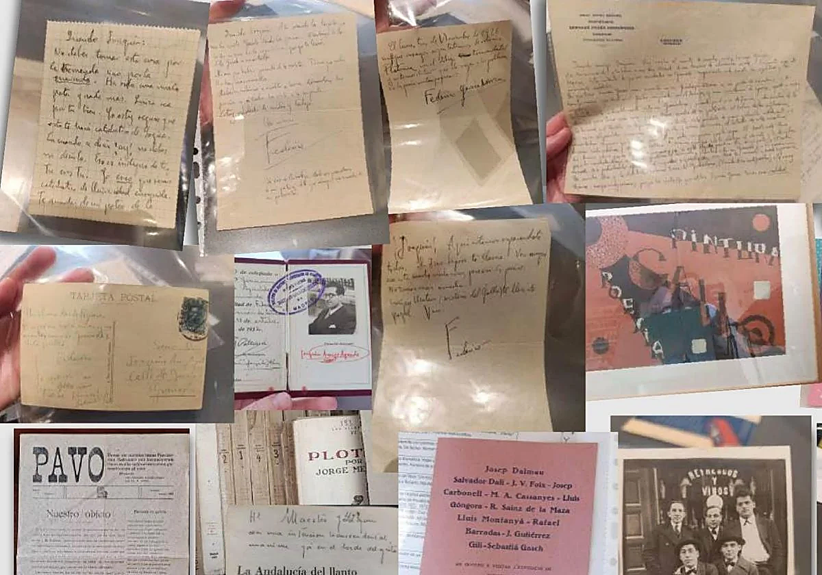 Algunos de los documentos ahora adquiridos y que irán al Centro Lorca