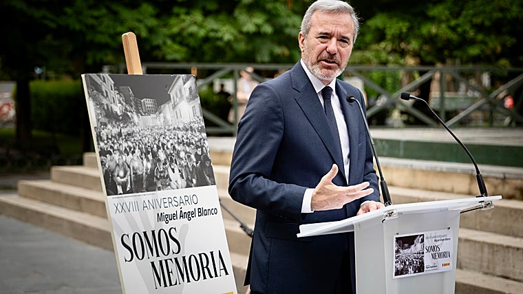 El presidente de Aragón recuerda y homenajea a Miguel Ángel Blanco, el concejal de Ermua (Vizcaya) asesinado