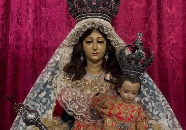 La restauración que devolverá la policromía original a la Virgen del Socorro concluirá a finales de agosto