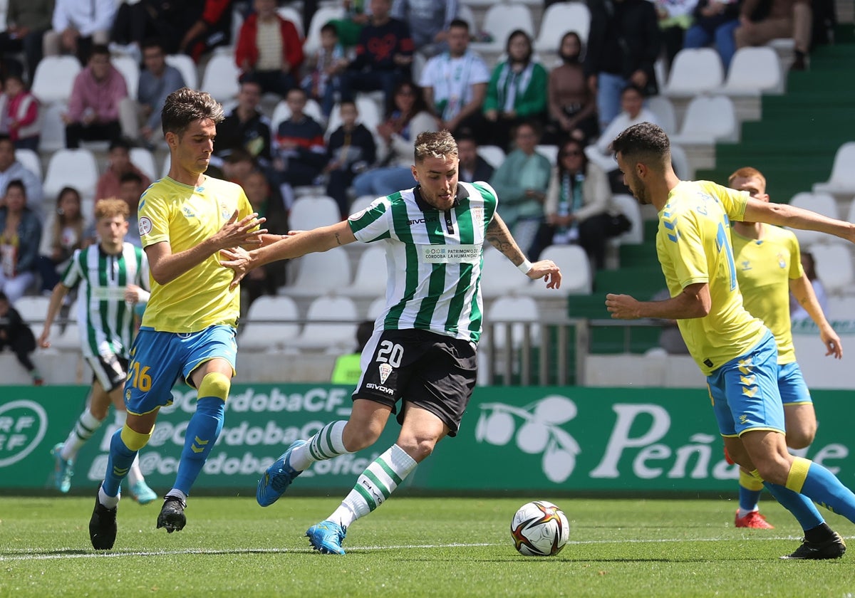 Último partido entre el Córdoba CF y la UD Las Palmas Atlético en el Arcángel en abril de 2022