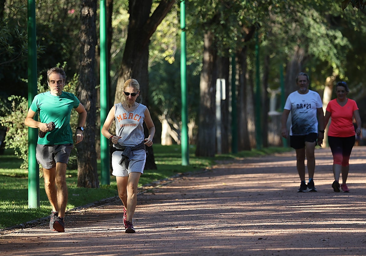 Usuarios del Parque Cruz Conde haciendo deporte