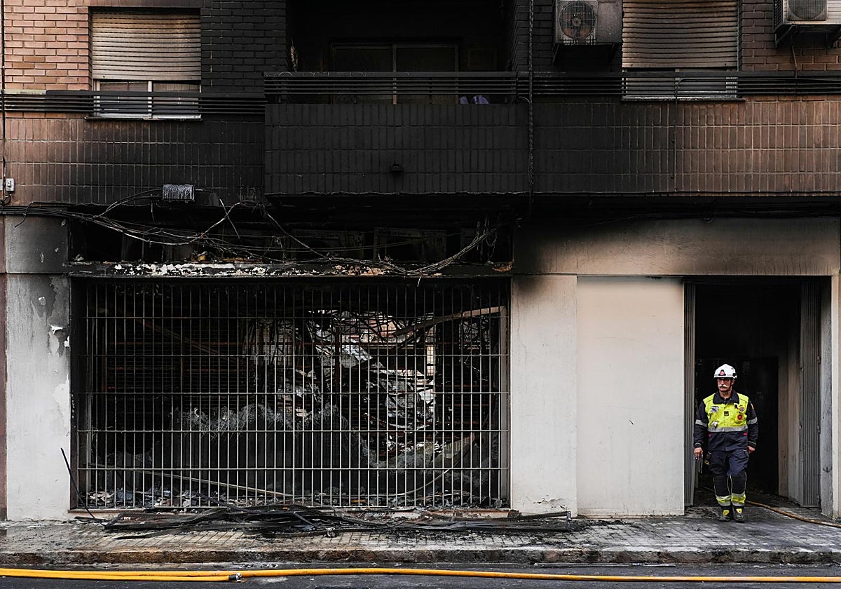 Imagen de la tienda Tedi tras el incendio