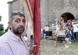 Pendones, cruces y estandartes honran en romería a la Virgen del Castillo en El Royo (Soria)