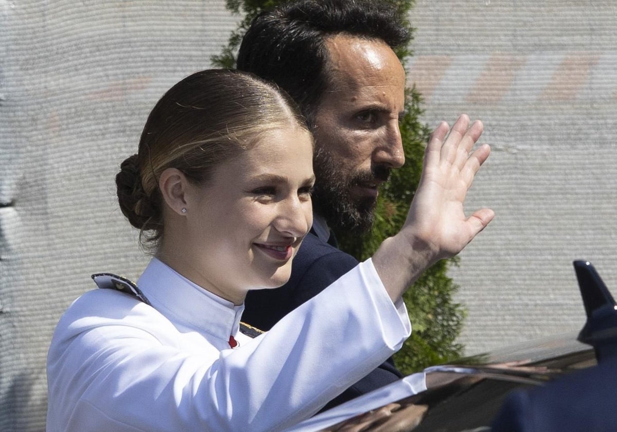La Princesa Leonor, en Santiago, durante la entrega de la Medalla de Galicia