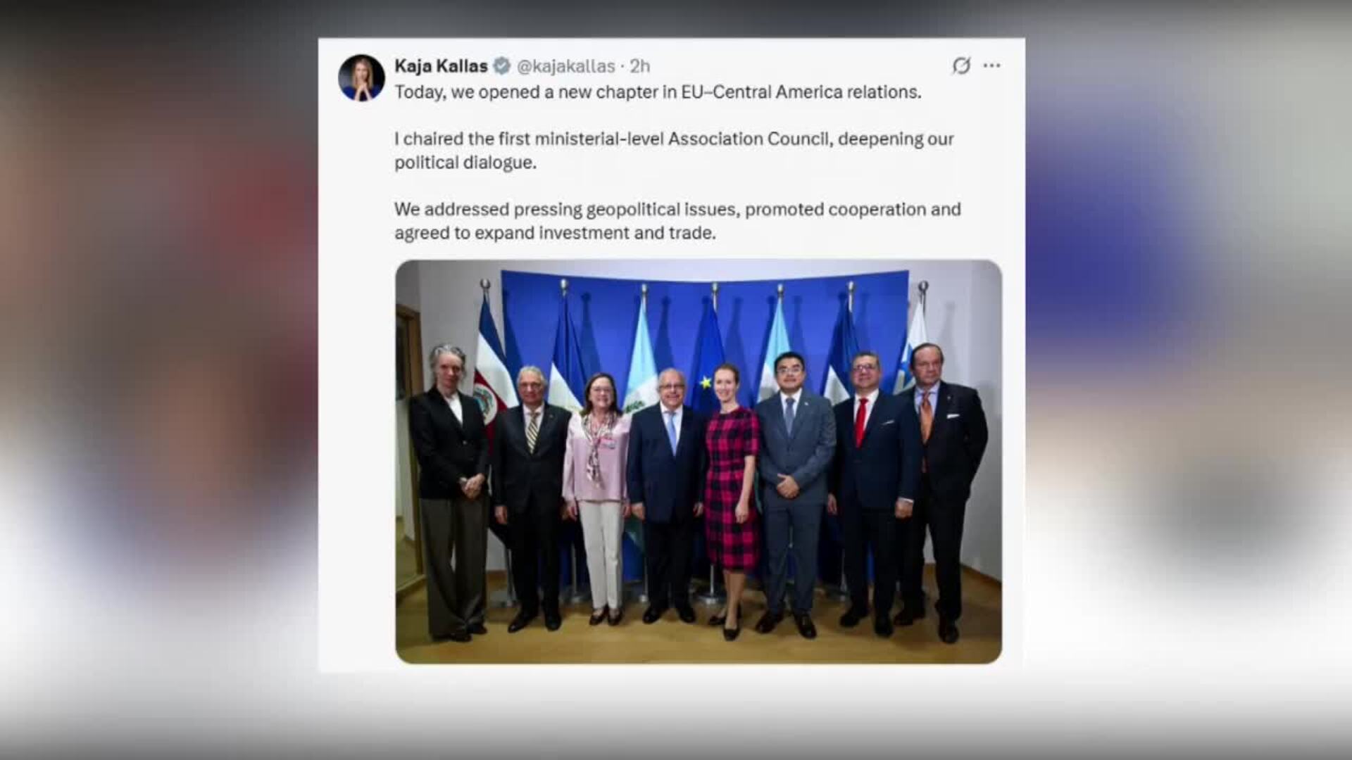 La UE y Centroamérica acuerdan expandir el comercio y abordan asuntos geopolíticos