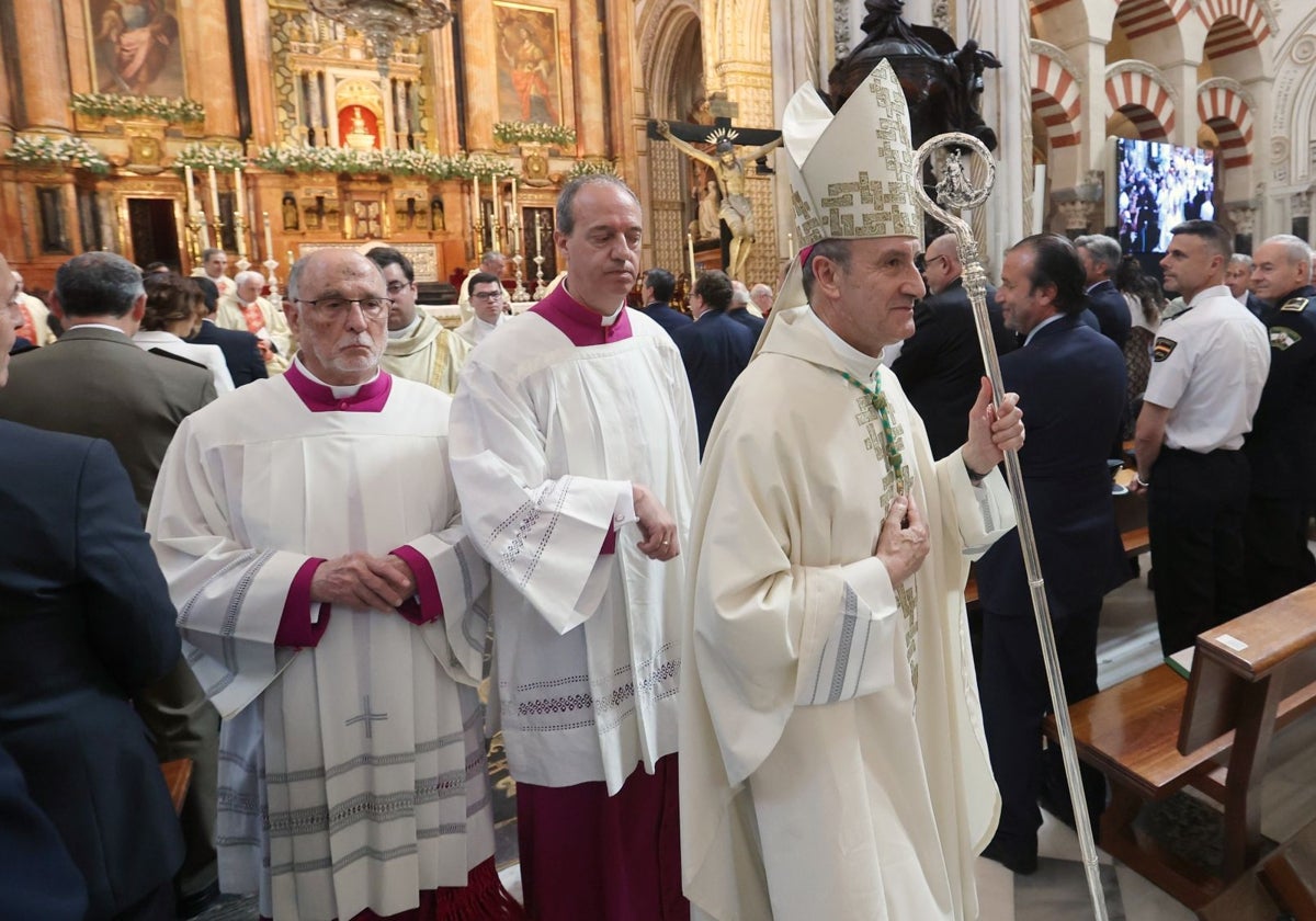El obispo de Córdoba, Jesús Fernández, en su toma de posesión