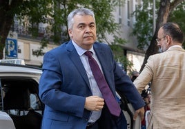 Santos Cerdán a su llegada al Tribunal Supremo