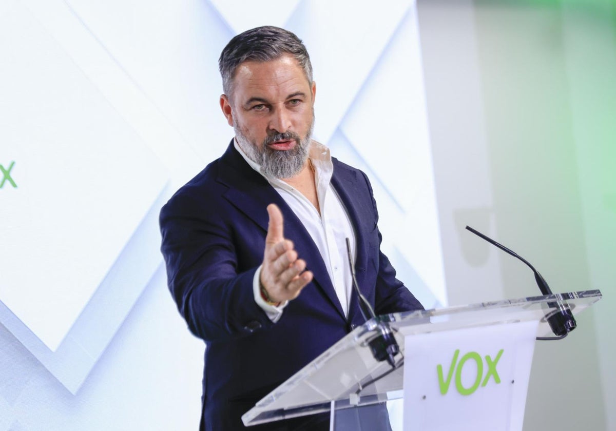 El líder de Vox, Santiago Abascal