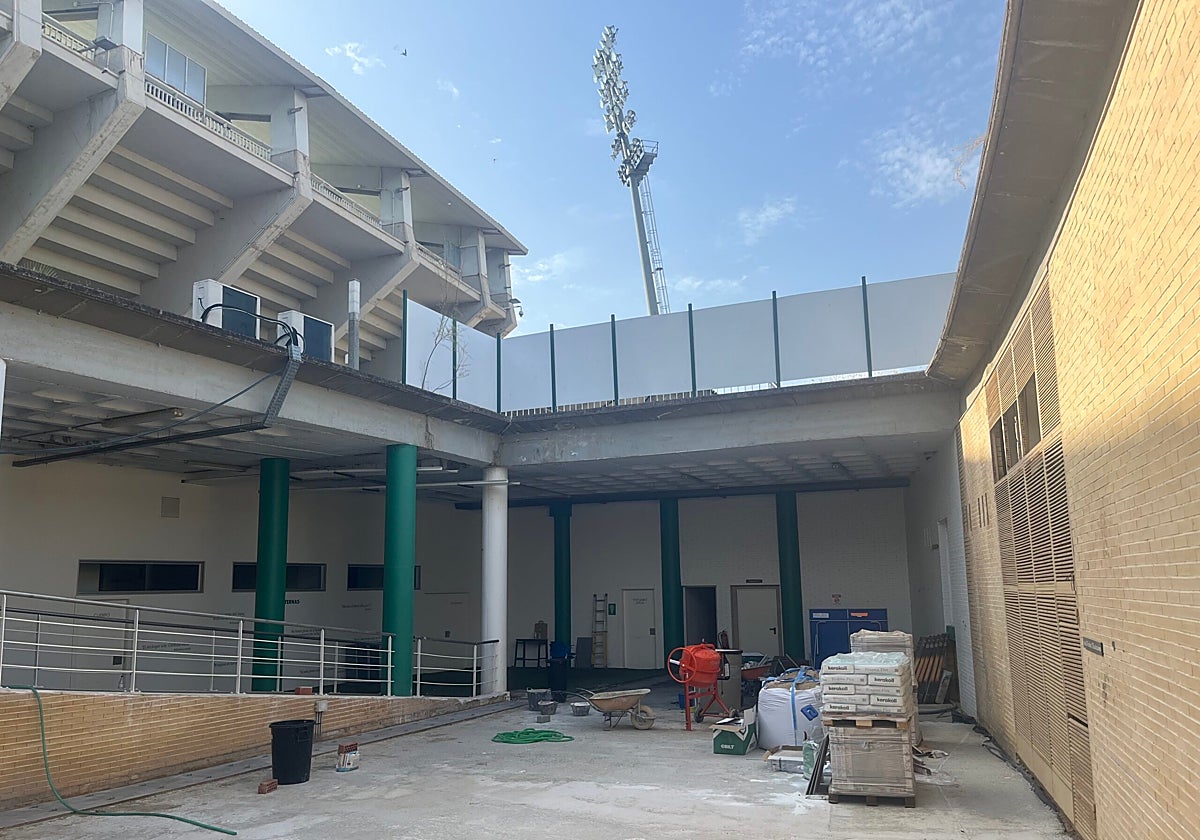 Ubicación del nuevo comedor para los jugadores del Córdoba en El Arcángel