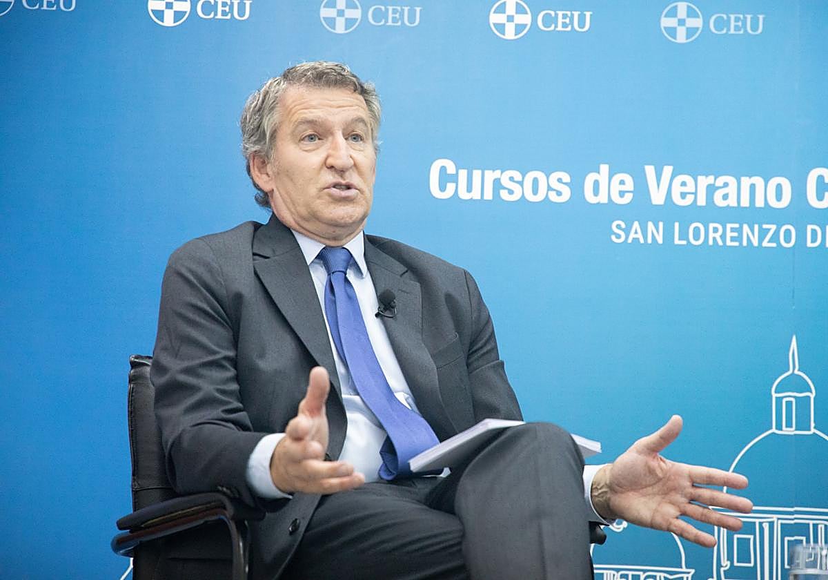 El Presidente del PP, Alberto Núñez Feijóo