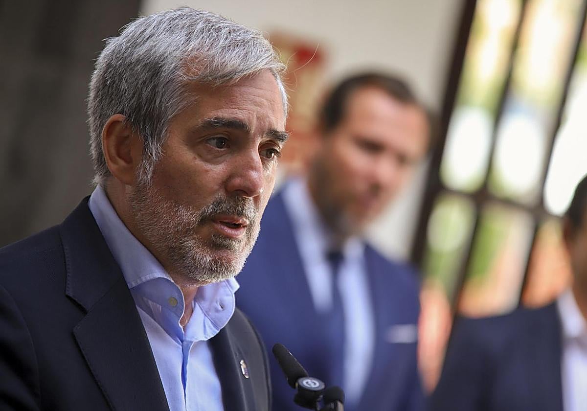 El presidente canario, Fernando Clavijo, en un acto en los Llanos de Aridane