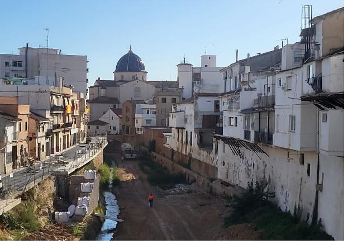 Imagen del barranco del Poyo a su paso por Chiva