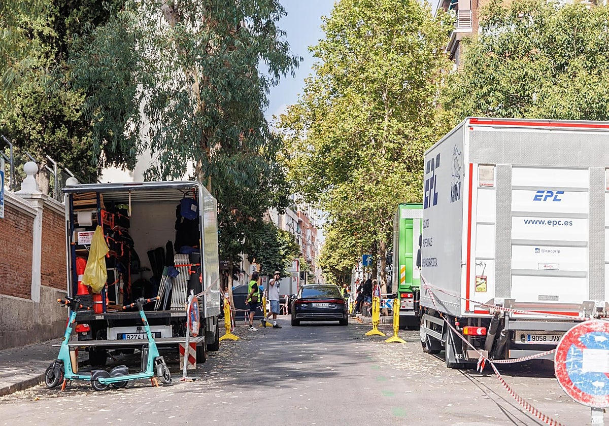 Rodaje de la serie «The Walkind Dead» en el Palacio de la Trinidad, en agosto de 2024