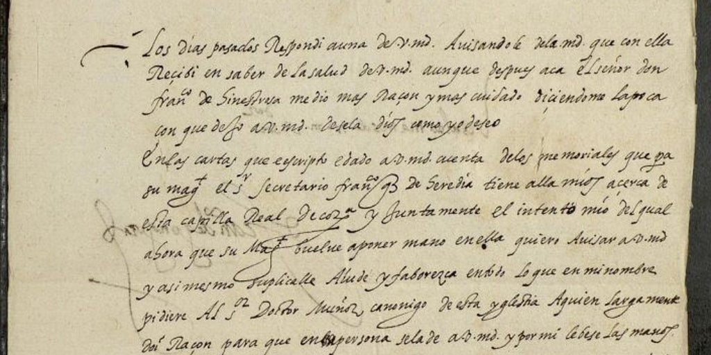 Aparece la carta manuscrita más antigua de Luis de Góngora, con fecha de 1584