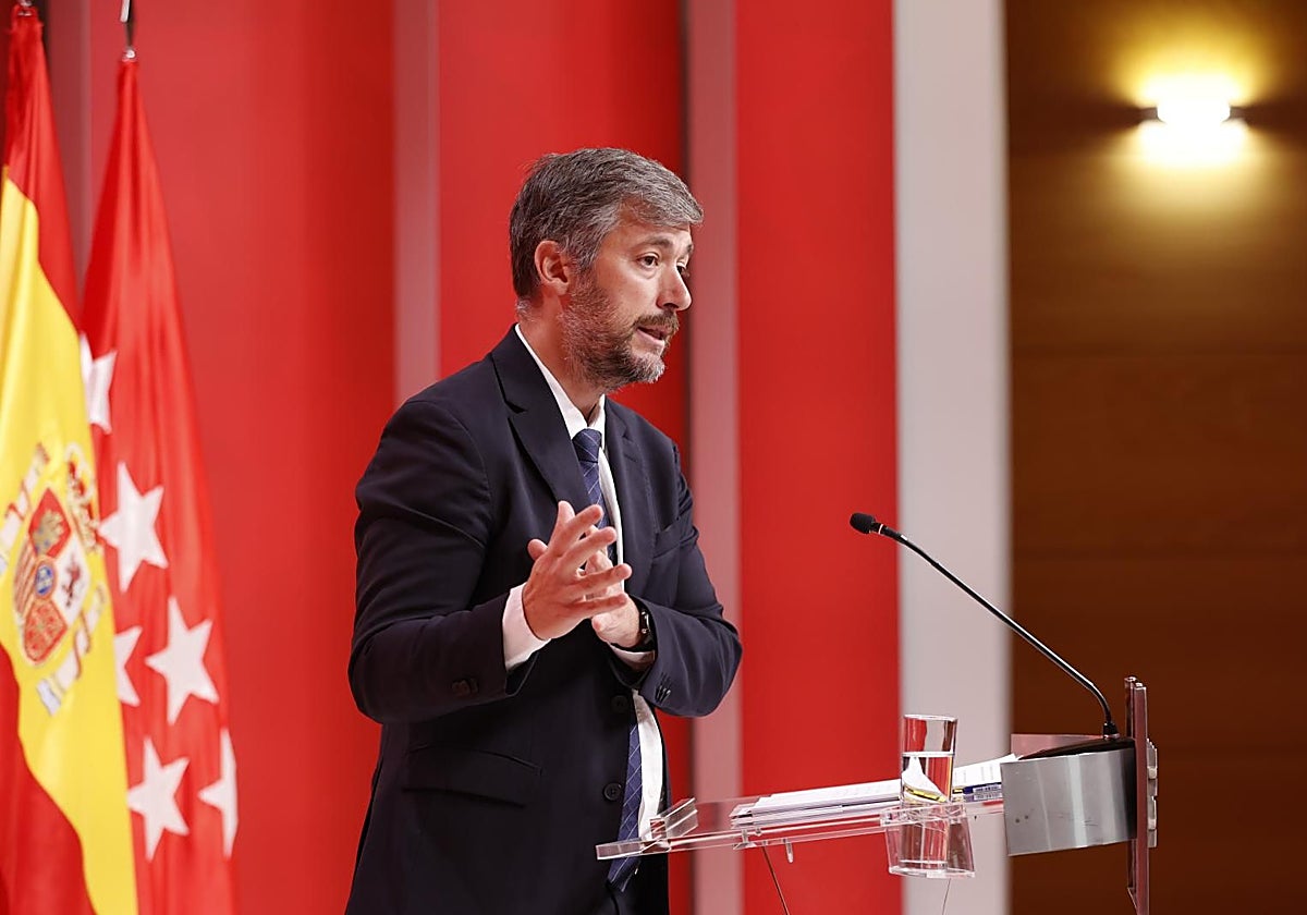 El consejero de Presidencia y portavoz del Gobierno regional de Madrid, Miguel Ángel García